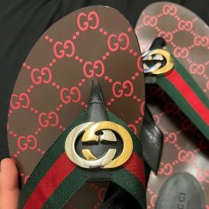 GUCCI GG THONG WEB SANDAL AUTHENTIC 💯